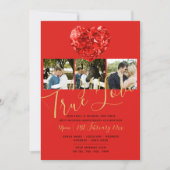 40e RUBYEN Huwelijksjubileum DIAMANTEN Foto Uitnod Kaart (Voorkant)