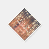 40e rustieke bruine houten lichten verjaardag | Se Servet (Hoek)