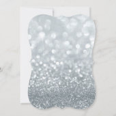 40e Silver Glam Chandelier Verjaardagsfeest Uitnod Kaart (Achterkant)