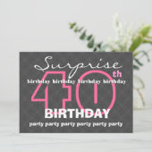 40e SOPRISE Birthday Modern Blauwgroen en zwart E8 Kaart (Staand voorkant)