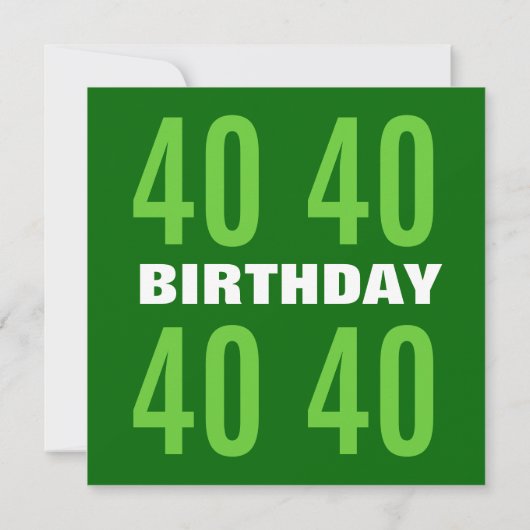 40e ST PATRICK Birthday Party Shamrock A02 Kaart (Achterkant)