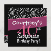 40e surrogaatbruine witte Zebra Kaart (Voorkant / Achterkant)