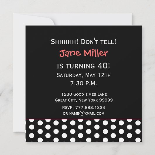 40e surrogaatfeest op dag van de polaire vlek kaart (Achterkant)