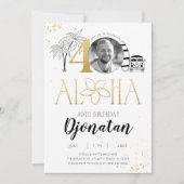 40e Tropische uitnodiging voor gouden dagen met fo (Voorkant)