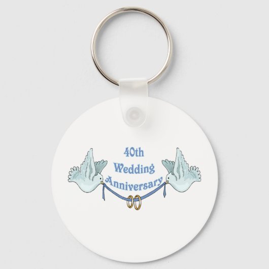 40e trouwdag cadeaus sleutelhanger (Voorkant)