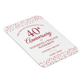 40e trouwdag jubileum Robijnen harten save the dat Magneet (Rechterzijde)