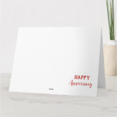 40e trouwdag rode hartballonnen bedankkaart (Achterkant)