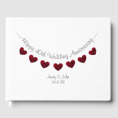 40e trouwdag rode roos versiering gastenboek (Voorkant)