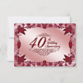 40e trouwdag RSVP Kaart (Voorkant)
