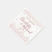 40e trouwdag Ruby Harten Confetti Servet (Hoek)