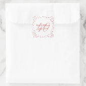 40e trouwdag Ruby Harten Confetti Vierkante Sticker (Tas)