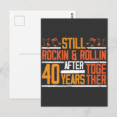 40e trouwdag Schommelende vrouw man Briefkaart (Voorkant / Achterkant)