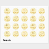 40e trouwdagstickers ronde sticker (Vel)