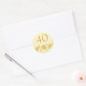 40e trouwdagstickers ronde sticker (Envelop)