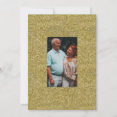 40e trouwjubileum Gouden Glitters Robijnrood Kaart (Achterkant)