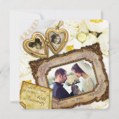 40e trouwjubileum Gouden Hart Hanger Frame Kaart (Voorkant)