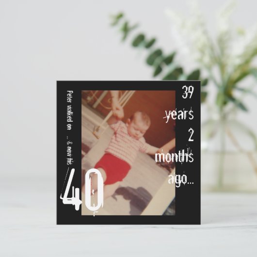 40e uitnodiging ter gelegenheid van de geboorte (Staand voorkant)