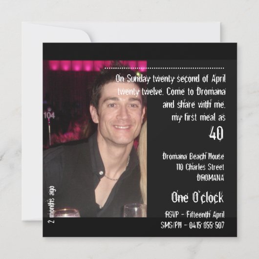 40e uitnodiging ter gelegenheid van de geboorte (Achterkant)