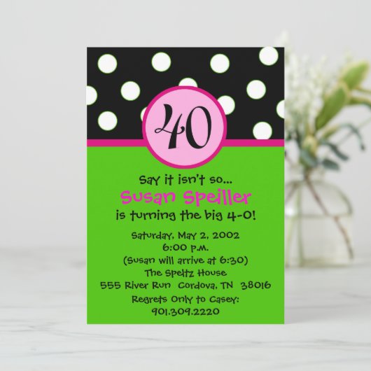 40e uitnodiging ter gelegenheid van de geboorte (Staand voorkant)