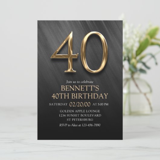 40e uitnodiging ter gelegenheid van de geboorte (Staand voorkant)