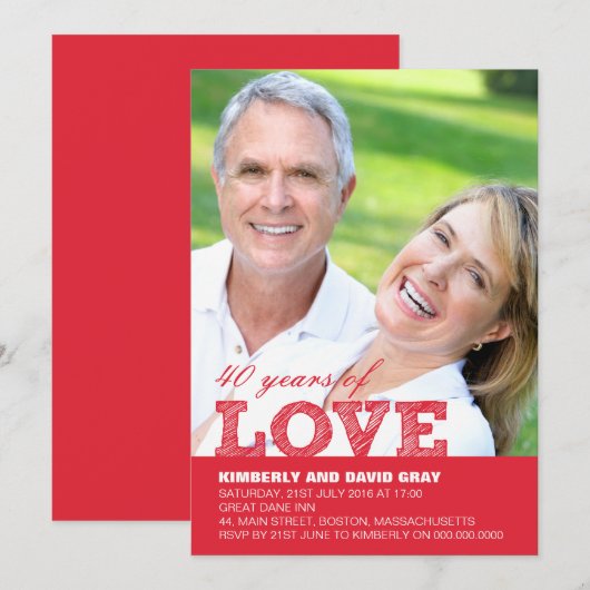 40e uitnodiging tot Jubileum voor weddenschappen (Voorkant / Achterkant)