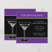 40e uitnodiging van de Birthday Party (Voorkant / Achterkant)