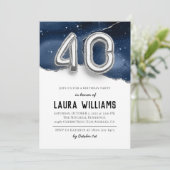 40e uitnodiging van de Birthday Party (Staand voorkant)