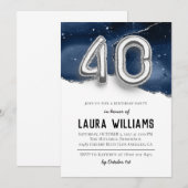 40e uitnodiging van de Birthday Party (Voorkant / Achterkant)
