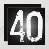 40e uitnodiging van de Birthday Party (Voorkant / Achterkant)