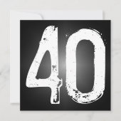 40e uitnodiging van de Birthday Party (Voorkant)