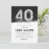 40e uitnodiging van de Birthday Party (Staand voorkant)