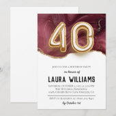 40e uitnodiging van de Birthday Party (Voorkant / Achterkant)