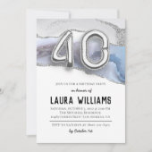 40e uitnodiging van de Birthday Party (Voorkant)