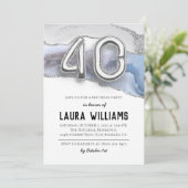 40e uitnodiging van de Birthday Party (Staand voorkant)