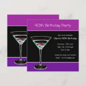 40e uitnodiging van de Birthday Party (Voorkant / Achterkant)