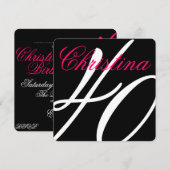 40e uitnodiging van de Birthday Party (Voorkant / Achterkant)