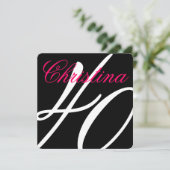 40e uitnodiging van de Birthday Party (Staand voorkant)