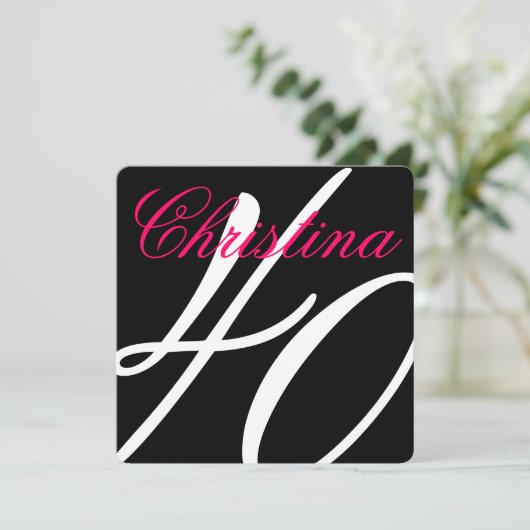 40e uitnodiging van de Birthday Party (Staand voorkant)