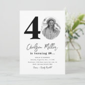 40e uitnodiging van de Birthday Party | 40e verjaa (Staand voorkant)