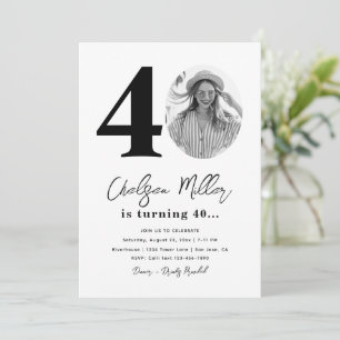 40e uitnodiging van de Birthday Party   40e verjaa