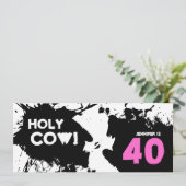 40e uitnodiging van de Birthday Party - Heilige Ko (Staand voorkant)