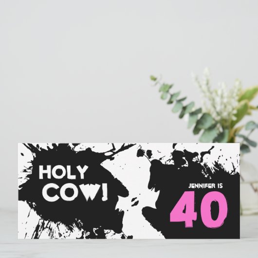 40e uitnodiging van de Birthday Party - Heilige Ko (Staand voorkant)