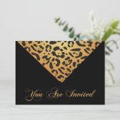 40e uitnodiging van de Birthday Party in Leopard (Staand voorkant)
