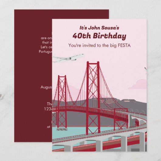 40e uitnodiging van de Brug van de Partij van de A (Voorkant / Achterkant)