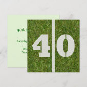 40e uitnodiging van de partij bij het Football van (Voorkant / Achterkant)