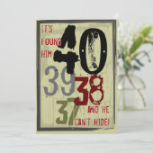 40e uitnodiging van de Partij van de Countdown van (Staand voorkant)