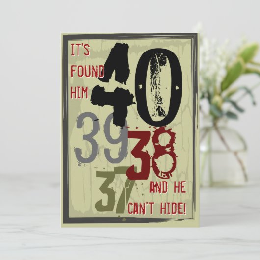 40e uitnodiging van de Partij van de Countdown van (Staand voorkant)