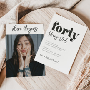 40e uitnodiging van de verjaardag   Foto 40e verja