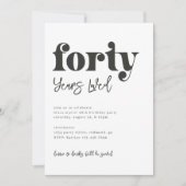 40e uitnodiging van de verjaardag | Foto 40e verja (Voorkant)