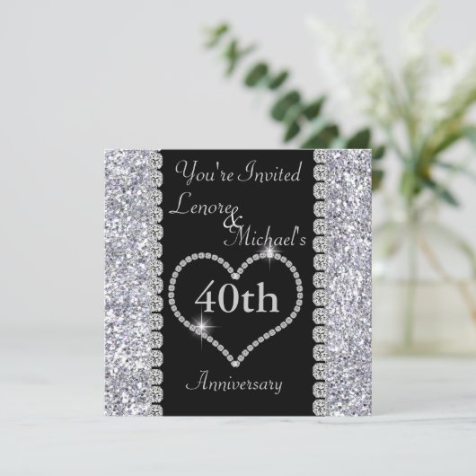 40e uitnodiging van een partij van de Jubileum (Staand voorkant)